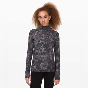 Lululemon Warm Stabilizer 1/2 Zip Hoodie - Incognito Camo HTR Black